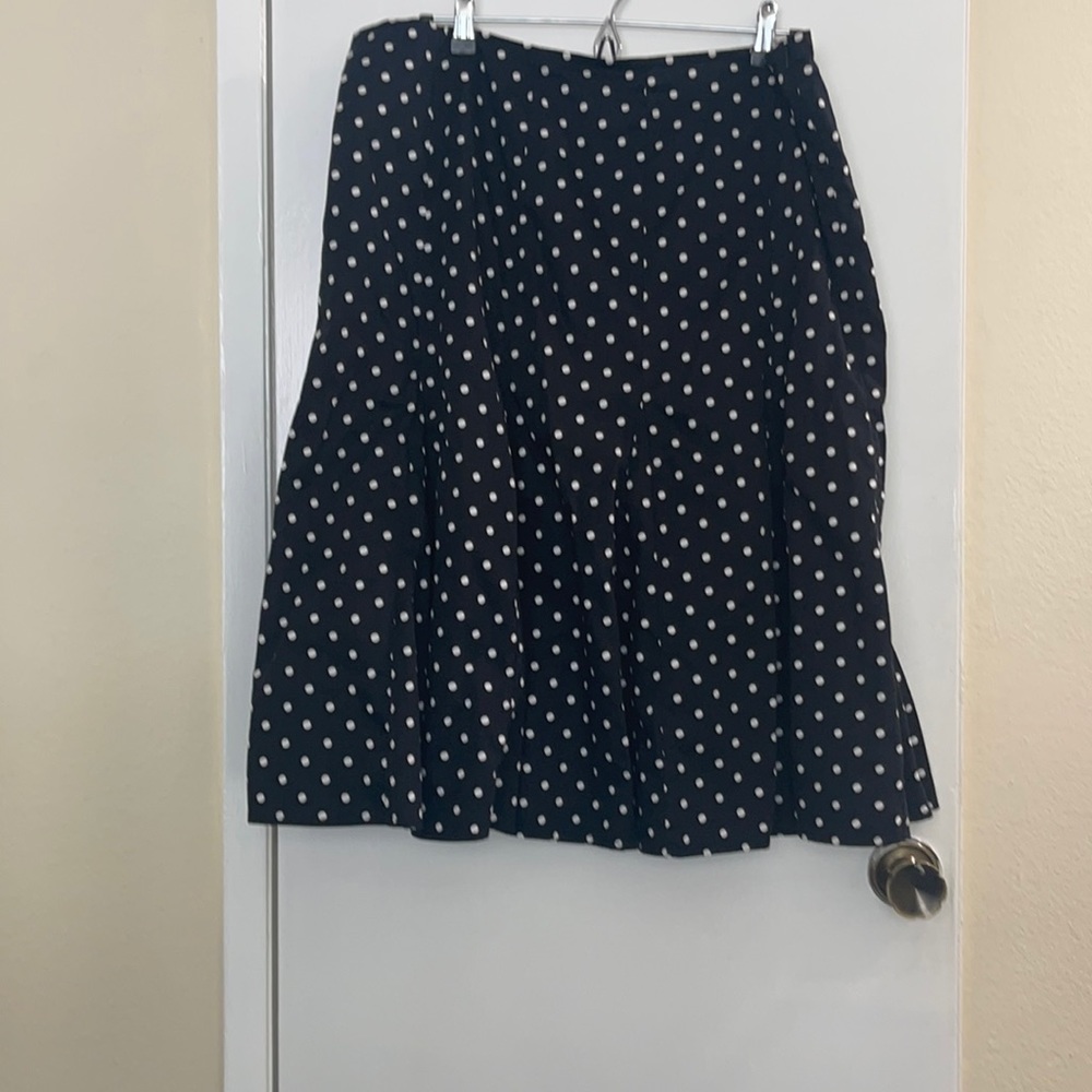 Black and white polka dot skirt